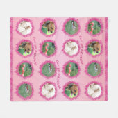 4パーソナライズされたフォトカスタム文字愛おばあちゃん フリースブランケット (正面(横))