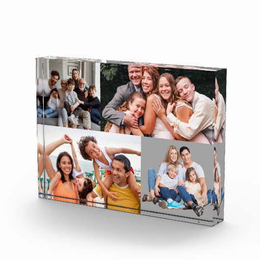 4パーソナライズされたフォトファミリーアクリル板 フォトブロック (右)