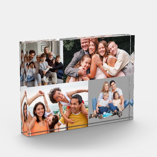 4パーソナライズされたフォトファミリーアクリル板 フォトブロック (左)