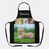 4パーソナライズされたフォトホワイトスクリプト名エプロン エプロン (正面)
