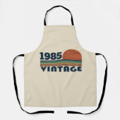 4パーソナライズされたヴィンテージ40歳の誕生日パーティー エプロン (正面)