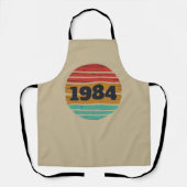 4パーソナライズされたヴィンテージ40歳の誕生日パーティー エプロン (正面)