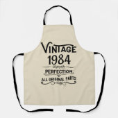 4パーソナライズされたヴィンテージ40歳の誕生日パーティー エプロン (正面)