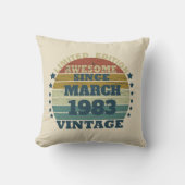 4パーソナライズされたヴィンテージ40歳の誕生日パーティー クッション (正面)