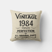 4パーソナライズされたヴィンテージ40歳の誕生日パーティー クッション (正面)