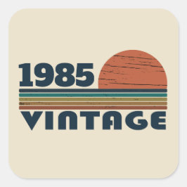 4パーソナライズされたヴィンテージ40歳の誕生日パーティー スクエアシール