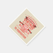 4パーソナライズされたヴィンテージ40歳の誕生日パーティー スタンダードカクテルナプキン (角)