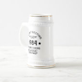 4パーソナライズされたヴィンテージ40歳の誕生日パーティー ビールジョッキ (正面左)