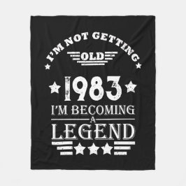 4パーソナライズされたヴィンテージ40歳の誕生日パーティー フリースブランケット