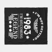 4パーソナライズされたヴィンテージ40歳の誕生日パーティー フリースブランケット (正面(横))