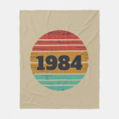 4パーソナライズされたヴィンテージ40歳の誕生日パーティー フリースブランケット (正面)