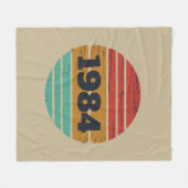 4パーソナライズされたヴィンテージ40歳の誕生日パーティー フリースブランケット (正面(横))