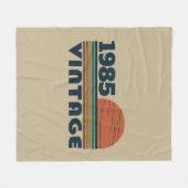 4パーソナライズされたヴィンテージ40歳の誕生日パーティー フリースブランケット (正面(横))