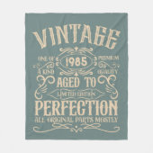 4パーソナライズされたヴィンテージ40歳の誕生日パーティー フリースブランケット (正面)