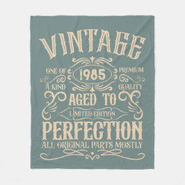 4パーソナライズされたヴィンテージ40歳の誕生日パーティー フリースブランケット