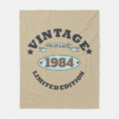 4パーソナライズされたヴィンテージ40歳の誕生日パーティー フリースブランケット (正面)