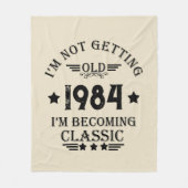 4パーソナライズされたヴィンテージ40歳の誕生日パーティー フリースブランケット (正面)