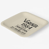 4パーソナライズされたヴィンテージ40歳の誕生日パーティー ペーパープレート (傾斜あり)