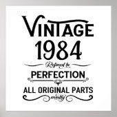 4パーソナライズされたヴィンテージ40歳の誕生日パーティー ポスター