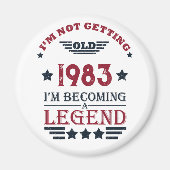 4パーソナライズされたヴィンテージ40歳の誕生日パーティー マグネット (正面)