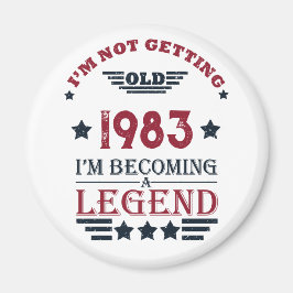 4パーソナライズされたヴィンテージ40歳の誕生日パーティー マグネット