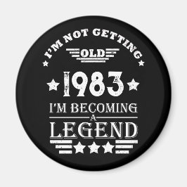 4パーソナライズされたヴィンテージ40歳の誕生日パーティー マグネット