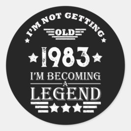 4パーソナライズされたヴィンテージ40歳の誕生日パーティー ラウンドシール