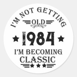 4パーソナライズされたヴィンテージ40歳の誕生日パーティー ラウンドシール