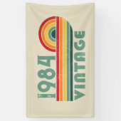 4パーソナライズされたヴィンテージ40歳の誕生日パーティー 横断幕 (縦)