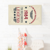 4パーソナライズされたヴィンテージ40歳の誕生日パーティー 横断幕 (インサイチュ)