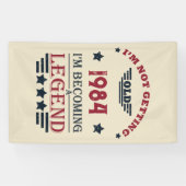 4パーソナライズされたヴィンテージ40歳の誕生日パーティー 横断幕 (横)