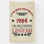 4パーソナライズされたヴィンテージ40歳の誕生日パーティー 横断幕 (縦)