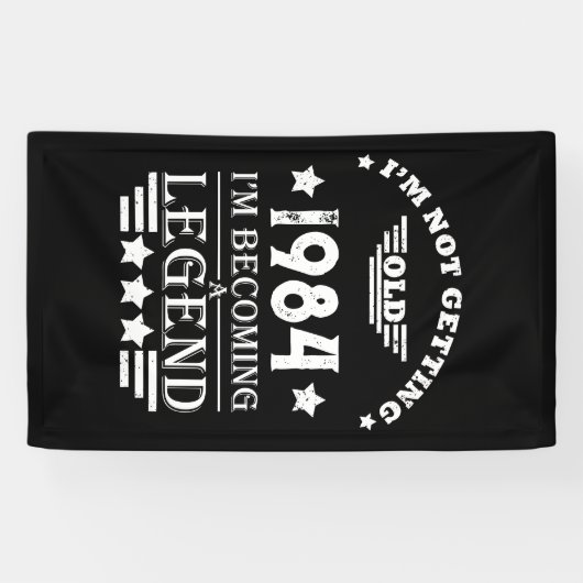 4パーソナライズされたヴィンテージ40歳の誕生日パーティー 横断幕 (横)