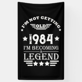 4パーソナライズされたヴィンテージ40歳の誕生日パーティー 横断幕