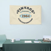 4パーソナライズされたヴィンテージ40歳の誕生日パーティー 横断幕 (トレードショー)