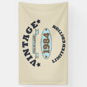 4パーソナライズされたヴィンテージ40歳の誕生日パーティー 横断幕 (縦)