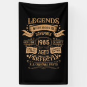 4パーソナライズされたヴィンテージ40歳の誕生日パーティー 横断幕 (縦)