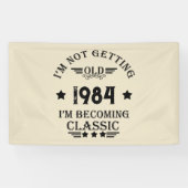 4パーソナライズされたヴィンテージ40歳の誕生日パーティー 横断幕 (横)