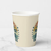 4パーソナライズされたヴィンテージ40歳の誕生日パーティー 紙コップ (右)