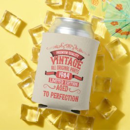 4パーソナライズされたヴィンテージ40歳の誕生日パーティー 缶クーラー