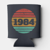 4パーソナライズされたヴィンテージ40歳の誕生日パーティー 缶クーラー (裏面)