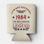 4パーソナライズされたヴィンテージ40歳の誕生日パーティー 缶クーラー (裏面)