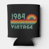 4パーソナライズされたヴィンテージ40歳の誕生日パーティー 缶クーラー (裏面)