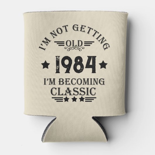 4パーソナライズされたヴィンテージ40歳の誕生日パーティー 缶クーラー (正面)