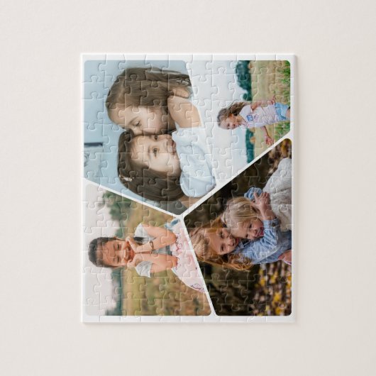 4パーソナライズされた – 写真コラージュパズル | 20.32cm x 25.4cm ジグソーパズル (縦)