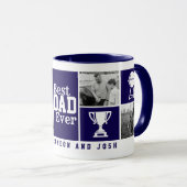4パーソナライズされた – 写真コラージュ「最高のパパEver」 マグカップ (正面右)