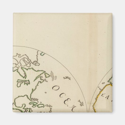 4パーツのワールドマップ マグネット (正面)