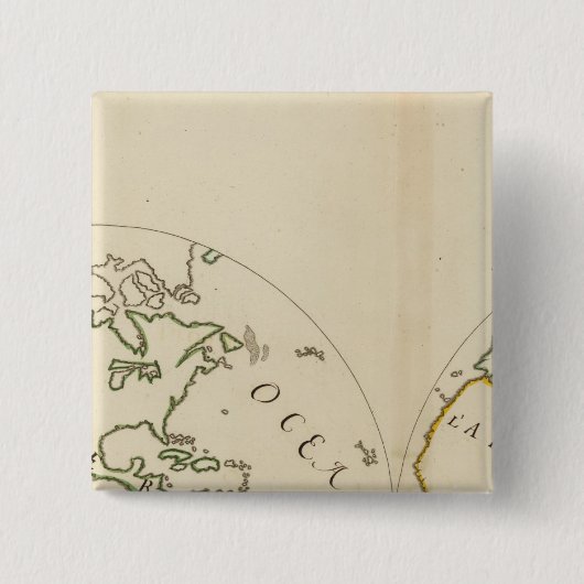 4パーツのワールドマップ 缶バッジ (正面)