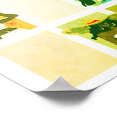 4ビューティフルブラックレディースアーティシクグランジスタイル ポスター (角)