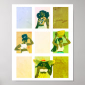 4ビューティフルブラックレディースアーティシクグランジスタイル ポスター (正面)